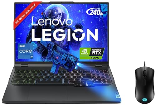 Image of Lenovo Legion Pro 5 Intel Core i7-13700HX 16 inch (40.64cm) WQXGA-IPS 240Hz 500Nits Gaming Laptop (32GB /1TB SSD /Win 11 /Office 2021 /NVIDIA RTX 4070 8GB /Onyx Grey /2.55Kg), 82WK00LNIN + M300 Gaming Mouse