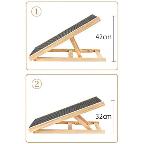 Dog Ramp for Bed, Adjustable Folding Portable Pet Ramp with Non Slip Surface & Adjustable Heights for Small Dog, Pet Ladder for Car Bed Sofa - Image 4