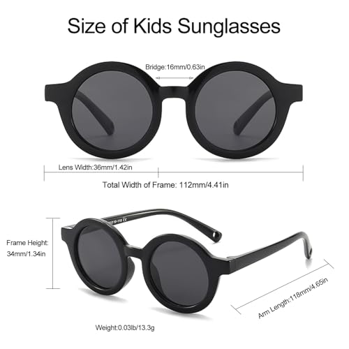 Image of Baby Sunglasses with Strap Polarized Flexible UV400 for Infant Toddler Boys Girls Age 0-36 Months