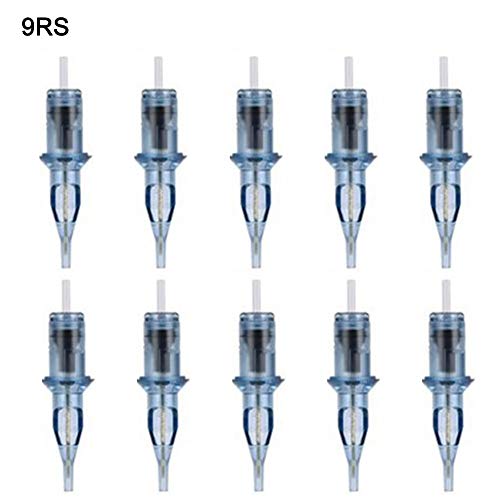 Jannyshop Tube de Tatouage jetable Professionnel de 10 PCS avec des Aiguilles de Tatouage pré-stérilisées (9RS)