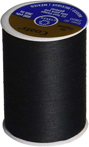 Coats & Clark Dual Duty All-Purpose Thread, 400 Yards/1 Spool of Yarn, Black (Single Ð Ð°Ñk)