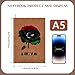Leather Notebook for Men Women Vintage Libya Libyan Flag Rose Flower Notepad Lined 100 Pages A5 Ruled Sketchbook Journal for Drawing Writing Note Taking Travel Diary for Business Work College School