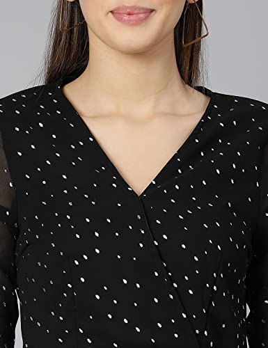 Image of Polka Print Black Color Women top