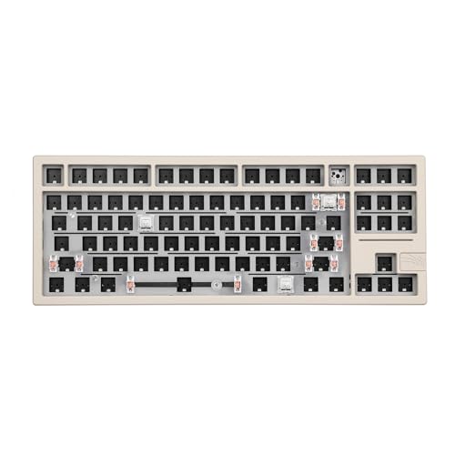 EPOMAKER x Feker Galaxy80 Gaming Keyboard Kit, Aluminum Alloy Wired Mechanical Keyboard, Gasket-Mounted Custom Barebones Kit, Hot Swappable, NKRO RGB Keyboard Kit for Win/Mac/Linux (White, Kit)