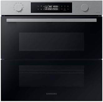 Samsung Series 4 Dual Cook Flex Smart Oven with Pyrolytic Cleaning, Colour: Stainless Steel, NV7B45305AS