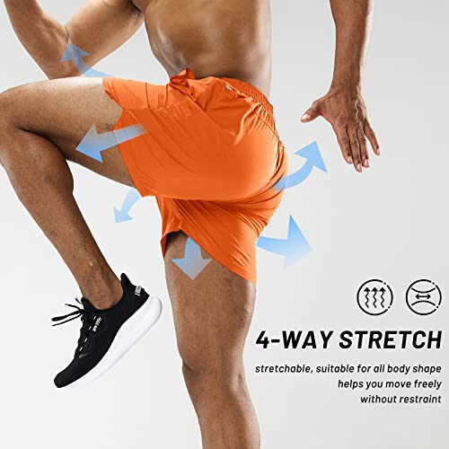 Image of MIER Men's Workout Running Shorts Lightweight Active 5 Inches Shorts with Pockets, Quick Dry, Breathable