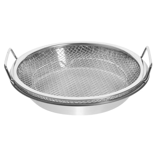 ABOOFAN Bandeja Escurridor De Aceite De Acero Inoxidable Con Filtro De Malla, Set De 2 Piezas (20CM), Ideal Para Alimentos Fritos Y Cocina DoméStica, Con Mango Para FáCil Manejo