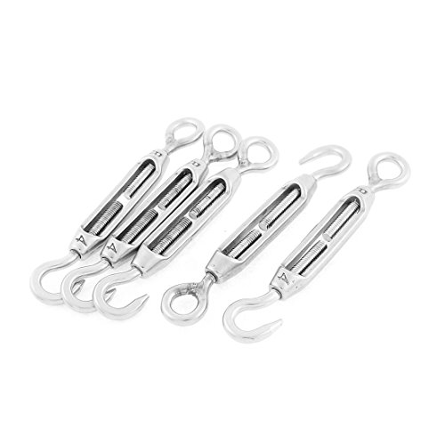 Tensor para cable Aexit acero inoxidable 304, tipo ojo gancho M4, pack 5 piezas miniatura 1