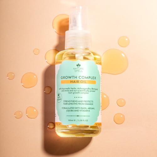 Nature Spell Hair Growth Oil 100ml – Hair Oil for Dry Damaged Hair - Infused with Ayurvedic Herbs – Stimulates Healthy Hair Growth – Suitable for all Hair Types - 100% Vegan – Made in the UK - Image 6