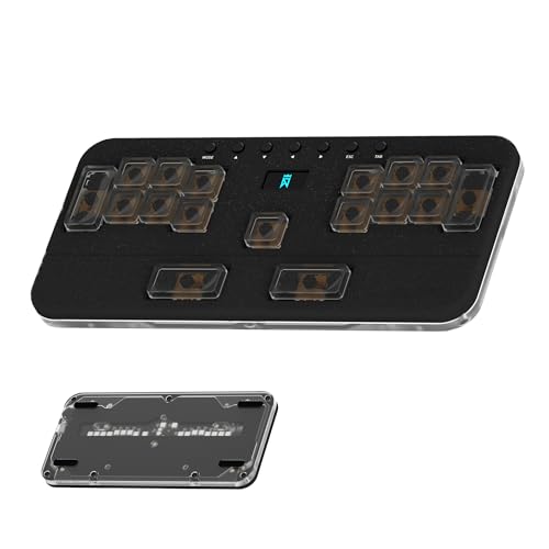 NLOFIN Professional Rhythm Game Keyboard, 5 Layer Macro Keypad for OSU! Phigros Muse Dash, CNC Aluminum, Hot-Swappable Gateron Switches, VIA Programmable (Black)