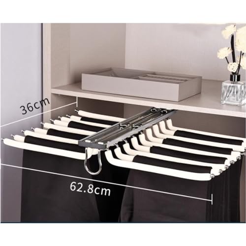 Cintre à pantalons pour placard encombré avec système rétractable - 6