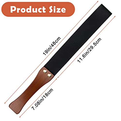 Coolrunner 19 Inch Riding Crop For Horse, Leather Paddle With Anti-Slip Wooden Handle, Equestrianism Crops, Black Crops For Horses #TOP1