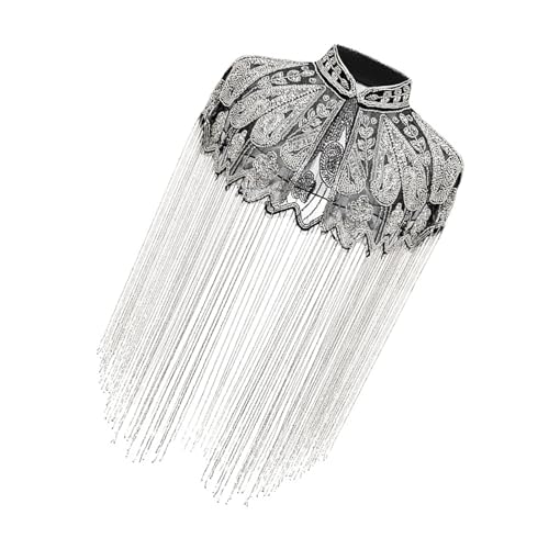 Couverture d'épaule de châle en polyester avec franges et perles de cérémonie