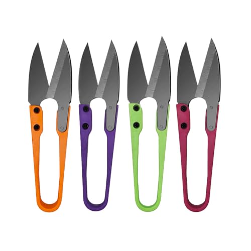 HAISHANG 4 Pack Bonsai Pruning Scissors, Small Pruning Shears, Bud and Leaf Trimmer, Yarn Thread...