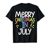 Merry Christmas In July Stars Summer Xmas Men Women Kids T-Shirt