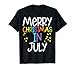 Merry Christmas In July Stars Summer Xmas Men Women Kids T-Shirt