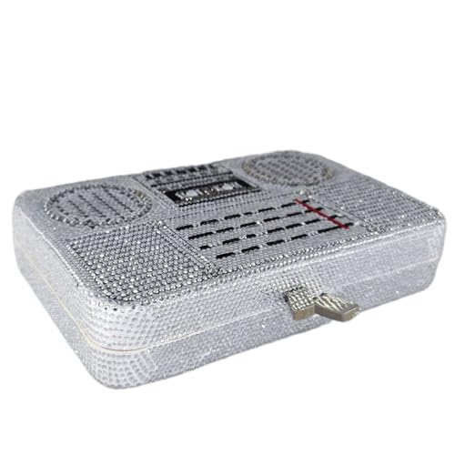 Image of Boutique De FGG Retro Mini Crystal Clutch Purses for Women Luxury,Novelty Rhinestone Evening Bag,Formal Party Clutch Handbag