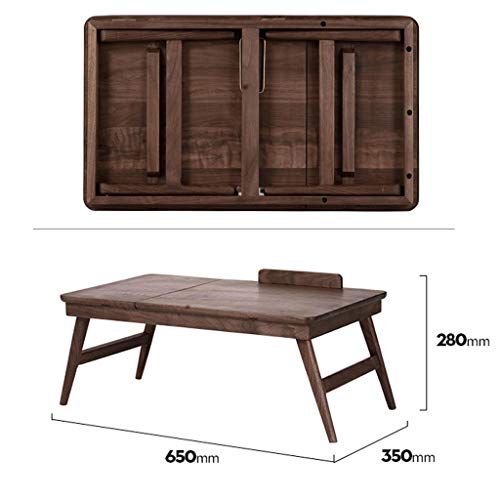Table pliante en bois massif marron, petite table de travail - 4