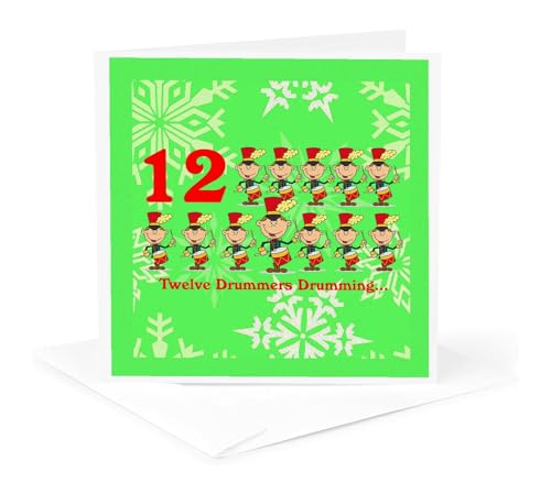 Edmond Hogge Jr ? 12̃NX}XTwelveh}[DrummingBBB ? O[eBOJ[h Individual Greeting Card