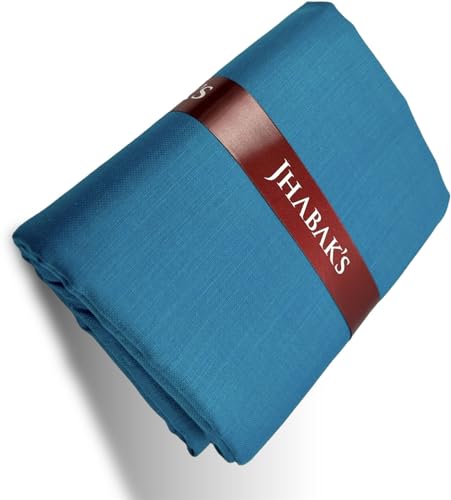 Image of JHABAK'S Men's 100% Pure Cotton Unstitched 1.7 Meters Shirt Piece - 3.25 Meters Suit Fabric Set with Cufflinks (Multicolour, All Weather Fabric, Attractive Box)