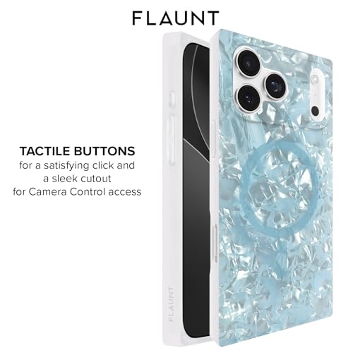 FLAUNT Official Square iPhone 18 Pro Max Case - ICY Blue Pearl - image 5