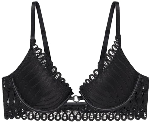 Women'secret Sujetador Push up, Negro Estandar, 90B