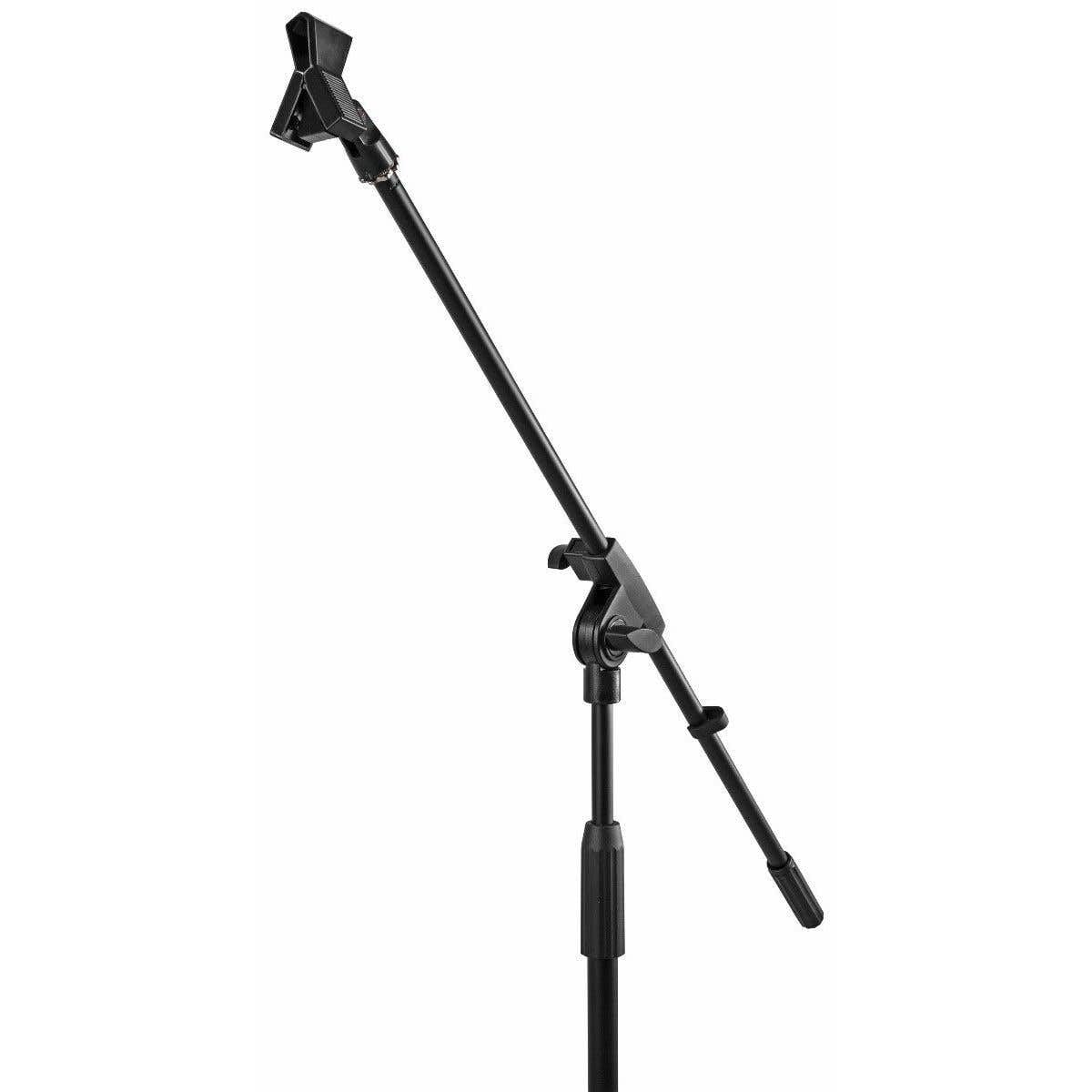 Vonyx MS10 Pack 2 Soportes de Micrófono con Jirafa Ajustable 110-230 cm Incluye Pinzas y Adaptadores Base Trípode Plegable Rosca 3/8 Soporte Micrófono para Estudio Directo Ensayo Escenario