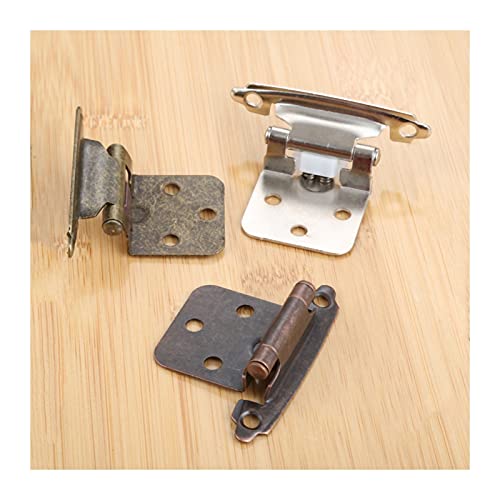 Rtyuie 2Pcs Superimposed Cabinet Hinge Self-Closing Cabinet Door Hinge Kitchen Cabinet Flush Hinge Antique Furniture Hardware 713835Mm Easy To Install, Strong And Durable (Color : Red Copper) #TOP2