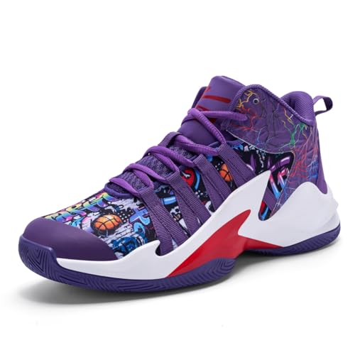 Mens Womens Basketball Shoes High Top Ultra-Light Fashion Anti Slip Streetball Master Breathable...