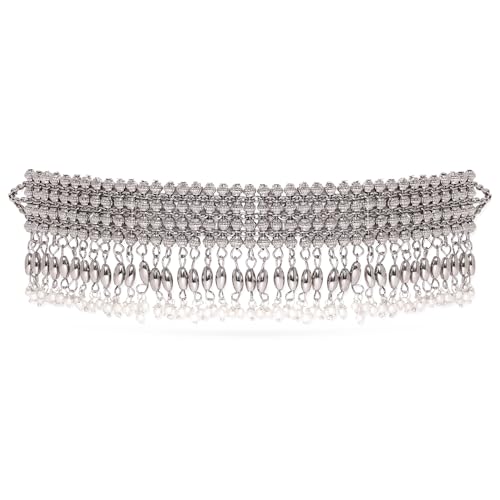 Image of Rubans Choker Necklace Oxidised Style Trendy Jewellery Gift for Women & Girls