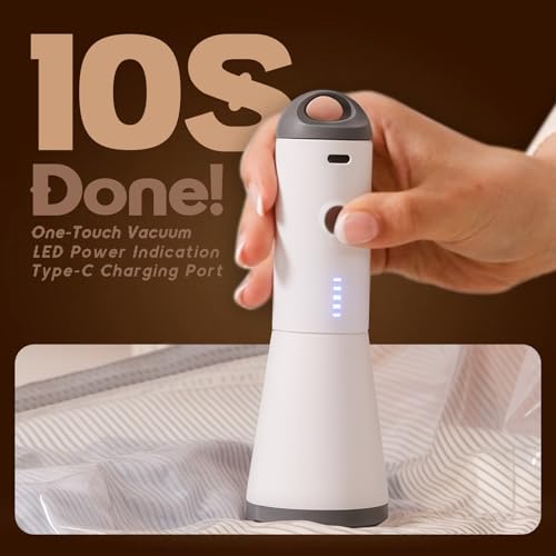 Rechargeable Pump Vacuum Bags for Travel Packing,15 Packs Large Size Vacuum Seal Bags for Luggage and Suitcase Compression, Space Saver for Bedding and Clothing Organization by Vacbird - Image 5