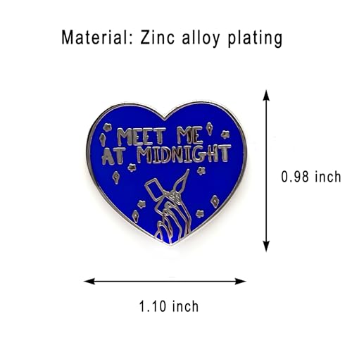 Image of Meet Me At Midnight Pin - Theme Series | Premium Enamel Pin - Statement Lapel Pin - Plated Badge for Clothing, Bags, Hats, Jackets, and Lanyards