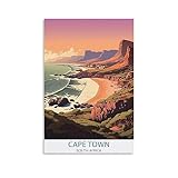 KmoNo Reiseposter Kapstadt Südafrika, Vintage-Reiseposter, 