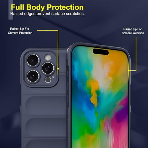 Image of amazon basics Back Case Cover for iPhone 16 Pro Max | Compatible for iPhone 16 Pro Max Back Cover | Liquid Silicon Magic Case with Camera Protection | Sapphire