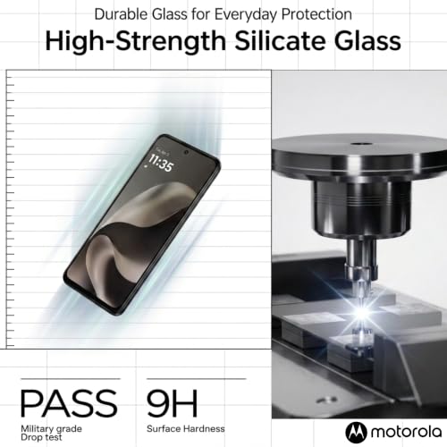 Image of Tempered Glass Screen Protector Guard for Motorola G77 Power | Anti Reflection Technology, Military Grade, Extreme Touch Response, Installation Kit