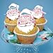 Merry Christmas Cupcake Charm Topper – Elegant Acrylic Cake Toppers, Perfect for Holiday Celebrations (Pack of 6) (STYLE 7)