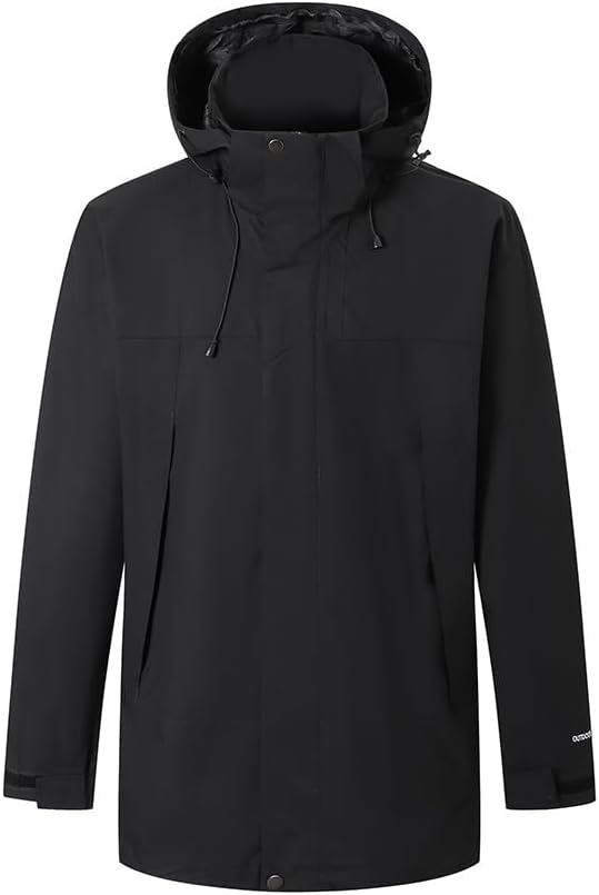 Rain Jacket Men Women Waterproof Outdoor Jacket Lightweight Windbreaker with Hood for Running Hiking Cycling