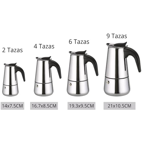 Solazzia Coffee Maker 4 Cup Moka Pot Stainless Steel Percolator coffee pot Espresso Maker, Compatible with Gas, Electric, Ceramic, and Induction stovetops(6.6 fl oz/200 ml) - Image 5