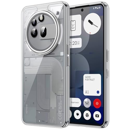 Image of JETech Cover Case for Nothing Phone 3a Pro, Clear Shockproof Bumper Cover, Anti-Scratch Hard Back, Protective Slim Fit, Non-Yellowing, Durable Transparent TPU for Drop Protection (Clear)