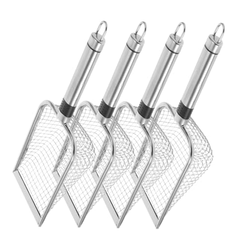 VANZACK 4 Piezas De Tierra para Jardinería con Mango Malla De Acero Inoxidable Separador De Tierra para Jardín Compost y Rocas Multifuncional