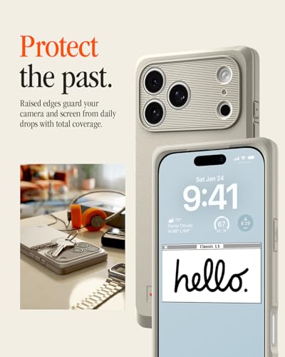 Spigen Classic LS MagFit Case for iPhone 17/18 Pro, Beige - Image 4