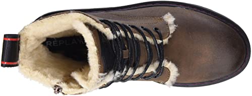 Bottes mi-mollet Replay Doc en cuir huilé de qualité supérieure