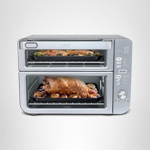 Ninja Air Fryer Toaster Oven Combo | Double Stack XL | 12-in-1 | Fits 4.5 lb Chicken & 6lbs of Wings | Smart Finish Cook 2 Different Meals at Same Time | Countertop Oven | Stainless Steel | DCT601 - Image 11
