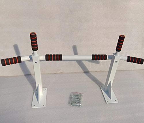 Indoor horizontale Stange DIY langlebige verstellbare Fitnessgeräte Multifunktions-Zugstange Wand Klimmzugstange Sportgeräte-weiß