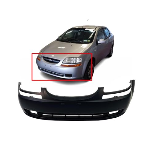Image of FitParts Compatible with Chevrolet Aveo 2004-2008 Front Bumper Cover | Primed, Sedan /Hatchback, Ready to Paint, OEM 615343262574, GM1000728