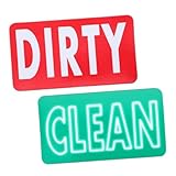 UKCOCO Magnetisches Geschirrspüler Schild Sauber Schmutzig Doppelseitig Kunststoff Auffälliger Reinigungsindikator für Haushalt Küche und Waschmaschine