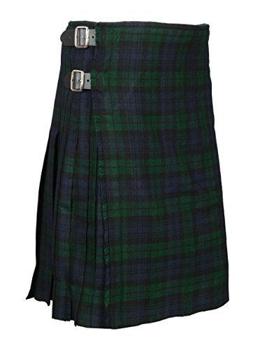 Scottish Black Watch Tartan Kilt FREE Flashes & Kilt Pin