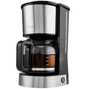 Bomann® Kaffeemaschine mit Filter | für 12-14 Tassen | Filterkaffeemaschine | Edelstahlgehäuse | Nachtropfsicherung | Coffee Machine | Kaffeemaschine Filtermaschine | 800W | KA 6071 CB