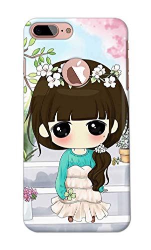 Image of PRINTFIDAA Cartoon Girl Printed Designer Hard Back Case Cover for iPhone 7 Plus Logo (5.5 inch) / iPhone 8 Plus Logo (5.5 inch), A1784, A1661, A1785 -(SF) MVN1009