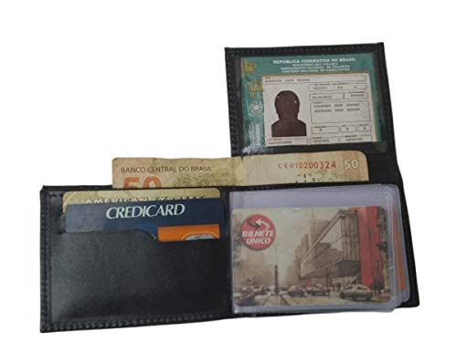 Mini Carteira Couro Legítimo Porta Cartões Dinheiro Cnh Mr1